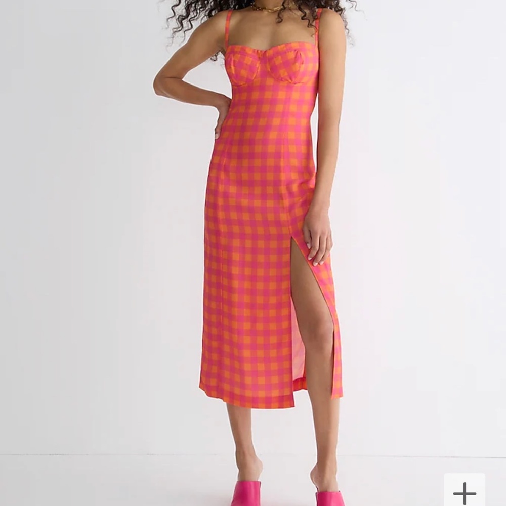 J. Crew gingham collection invite dress NWT, size12